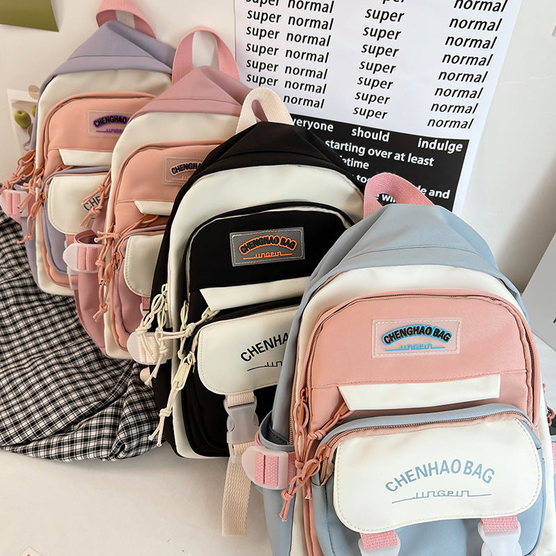 Small Fresh Hit Color All-Match School Backpacks
