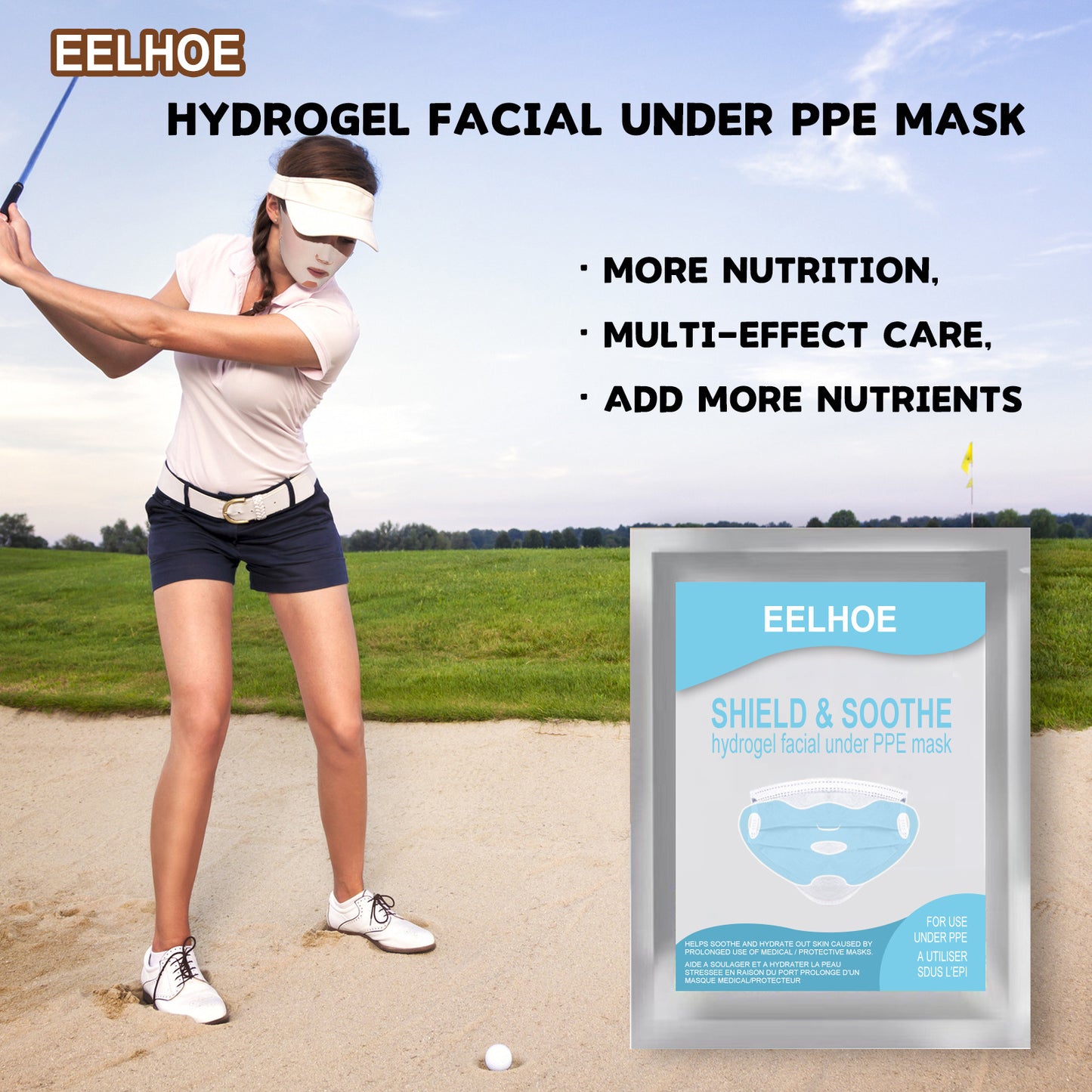 Anti UV Mask Outdoor Sports Ice Sensation Moisturizing Gel