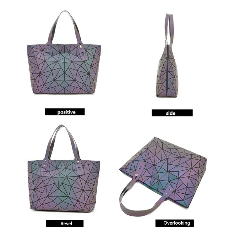 Luminous Geometric Handbags Shoulder Bags