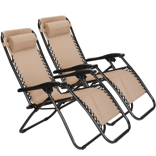 Zero Gravity Outdoor Lounge Chairs Patio Adjustable Folding Reclining Chairs Beach Chairs