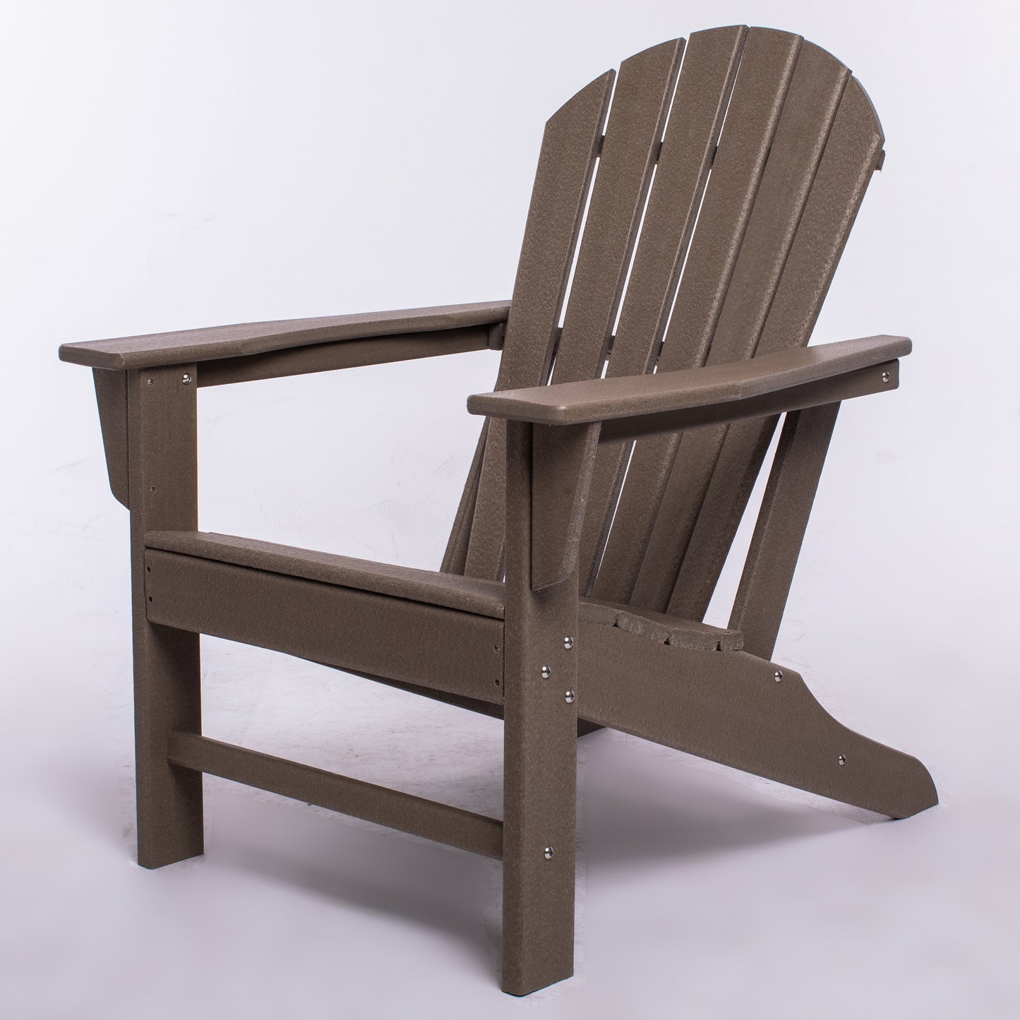 UM HDPE Resin Wood Adirondack Chair - Dark Brown