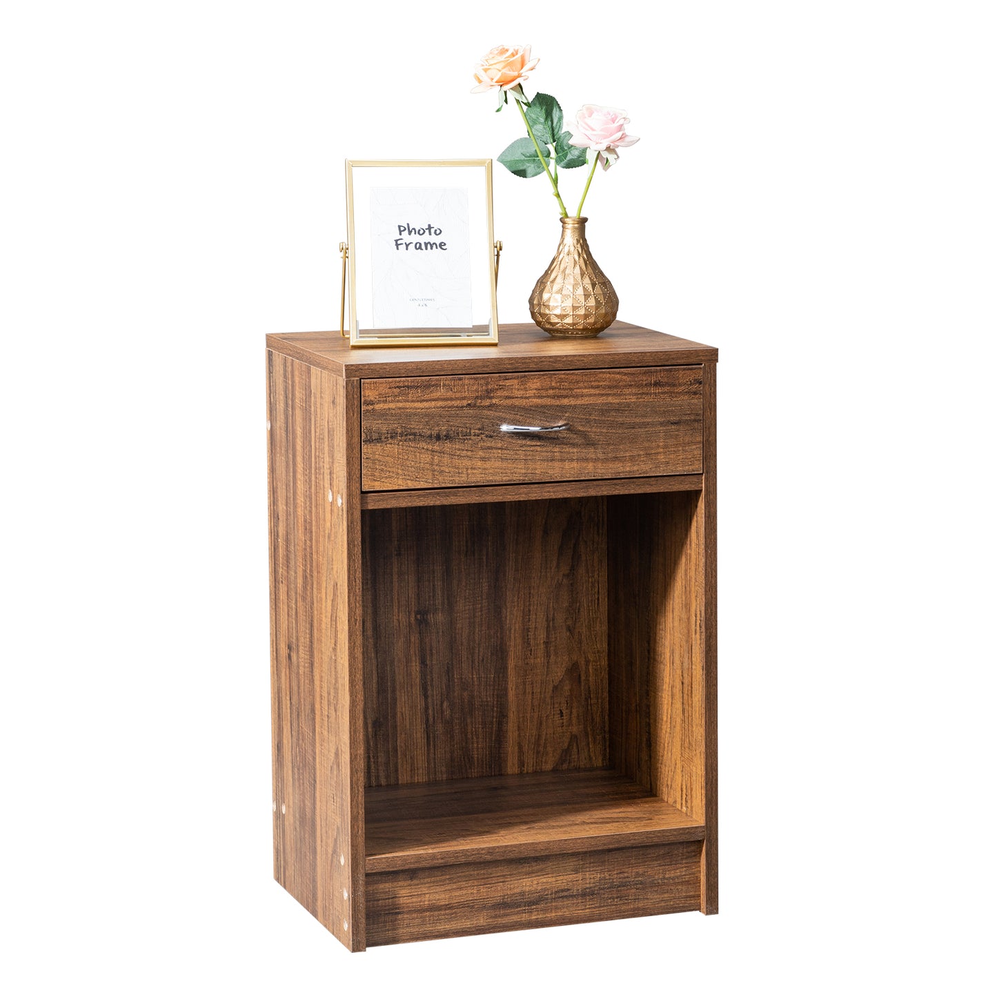 FCH Particleboard Triamine  One Drawer Bedside Table