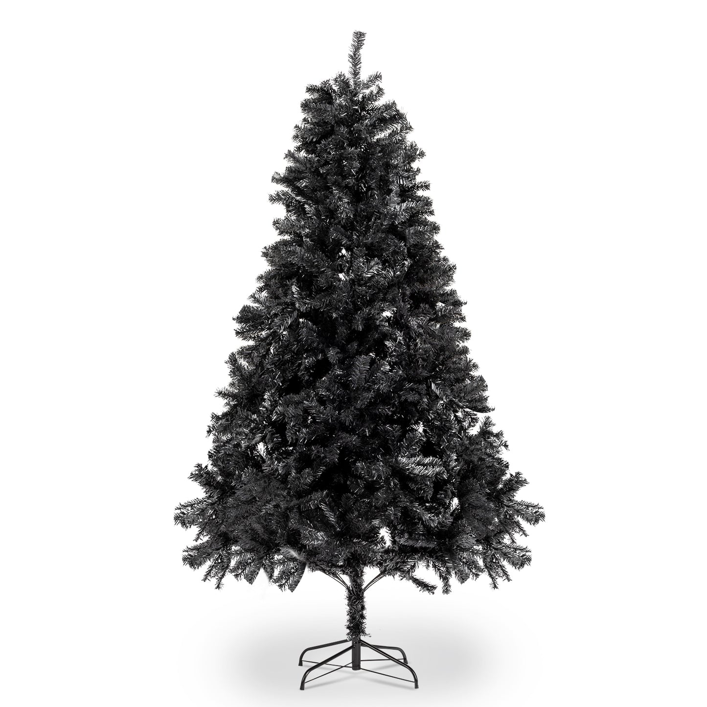 7.5ft 2500 Branches Without Lights Without Pine Cones Tied Tree Structure Christmas Tree Black