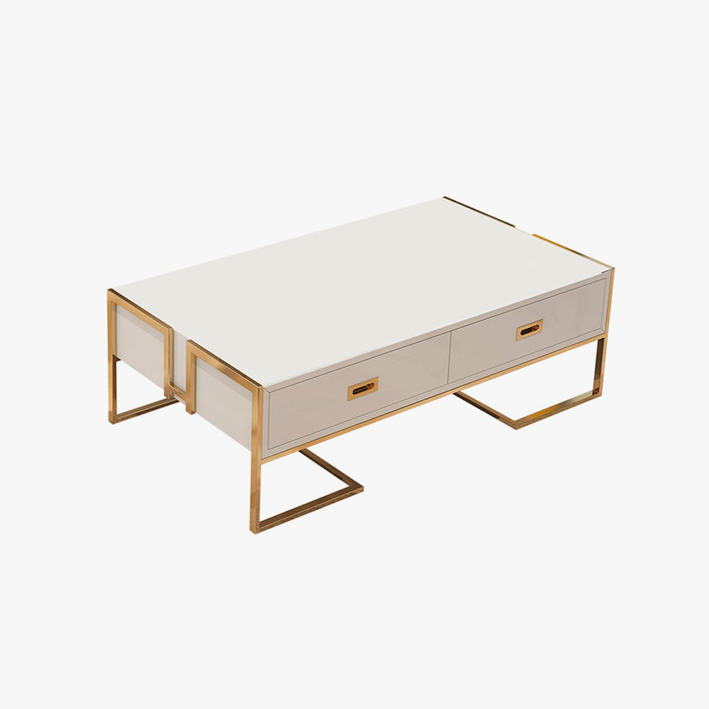Modern Rectangular Coffee Table with 4 Drawers