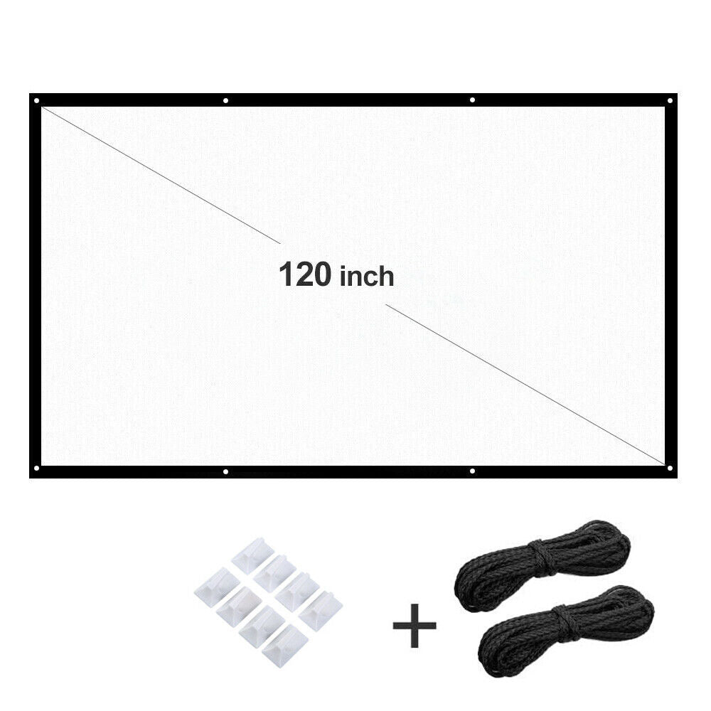 Projector Screen 120 inch 16:9 HD 4K Projector Home Theaters 3D Movie