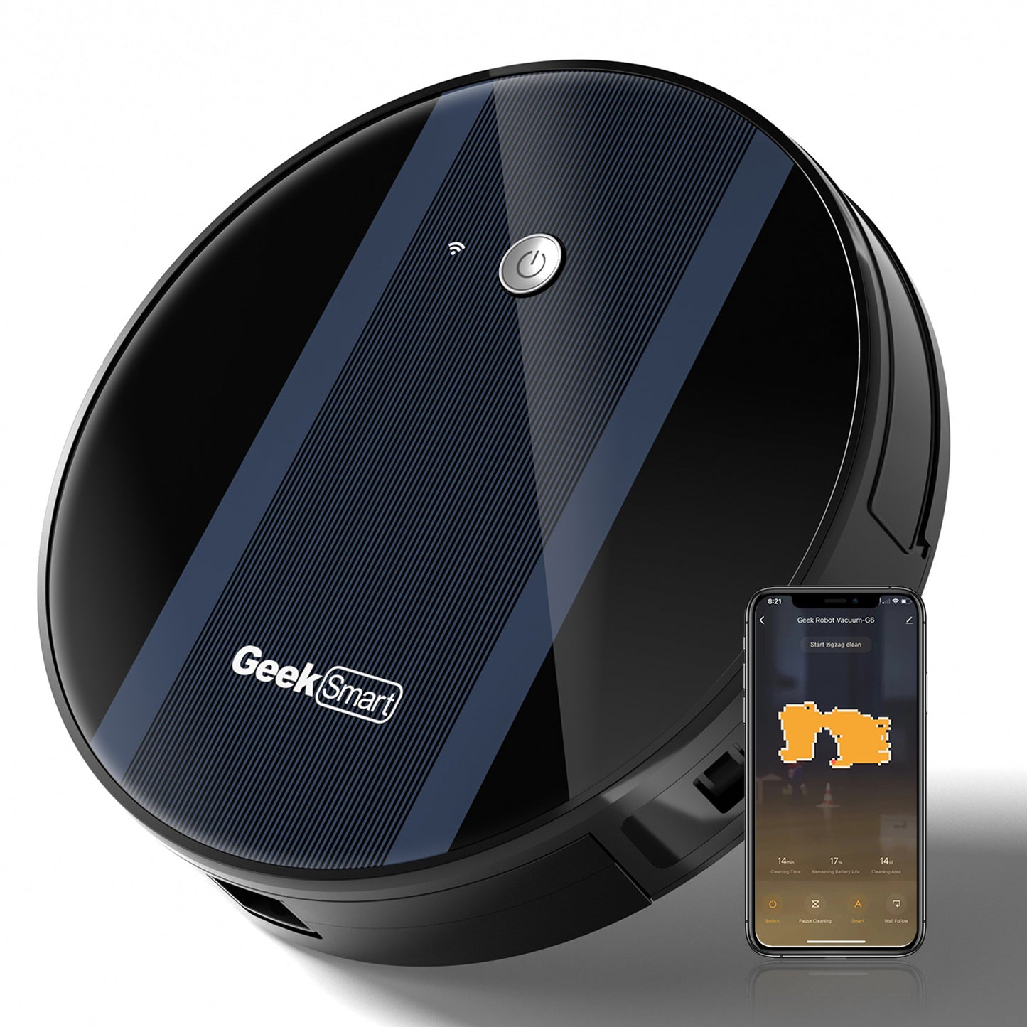 Robot Vacuum Cleaner G6, Ultra-Thin with 1800Pa Strong Suction