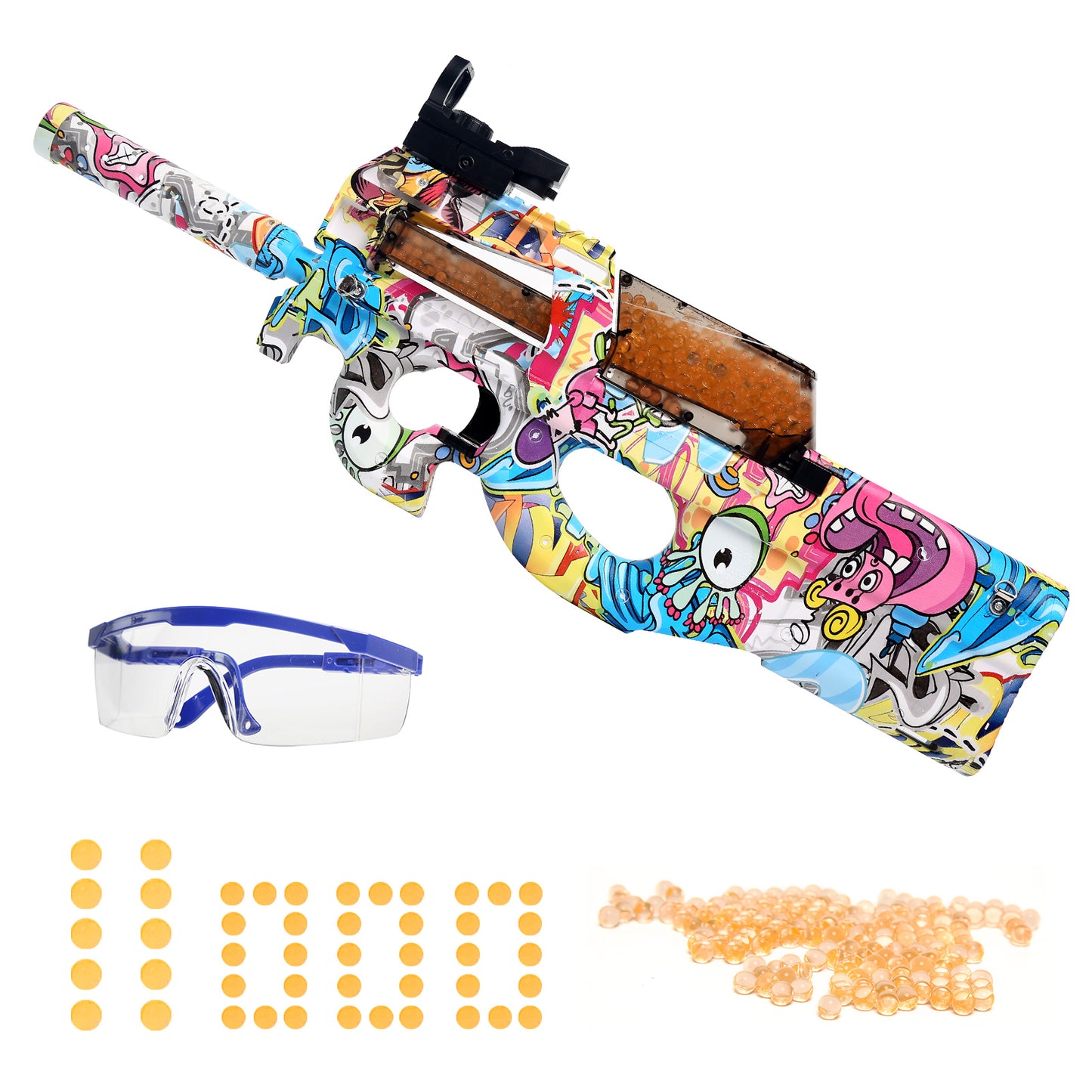 Electric Splatter Gel Ball Blaster Toy with 11000 Non-Toxic Gellets