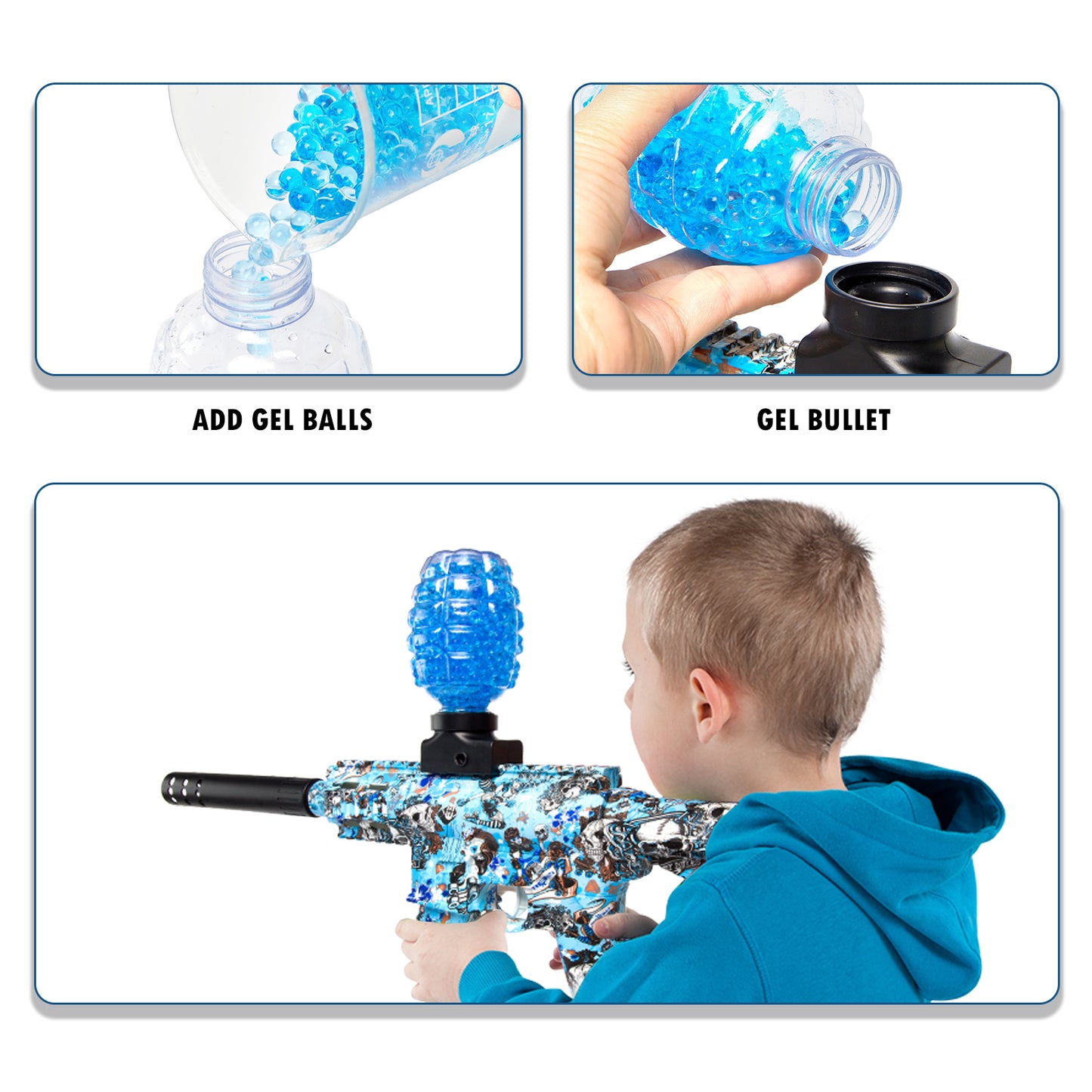 Splatter Ball Gun Gel Ball Blaster Toy