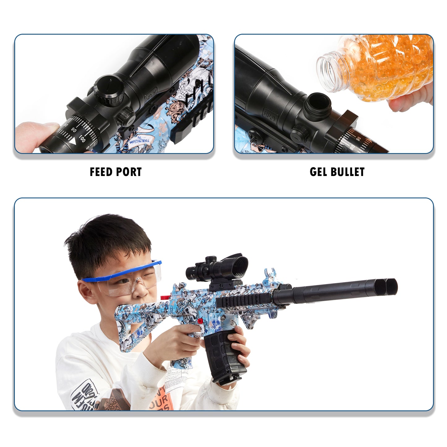 Splatter Ball Gun Gel Ball Blaster Toy