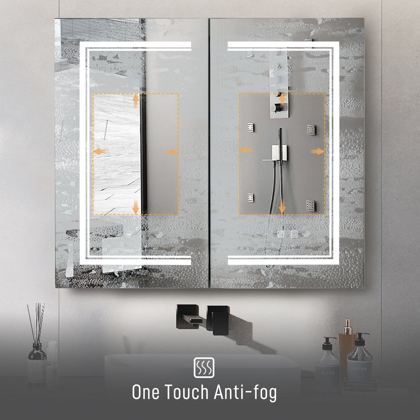 FCH 32*28in OZON Board, 1 Door, 2 Layers, Led Light, Anti-Fog