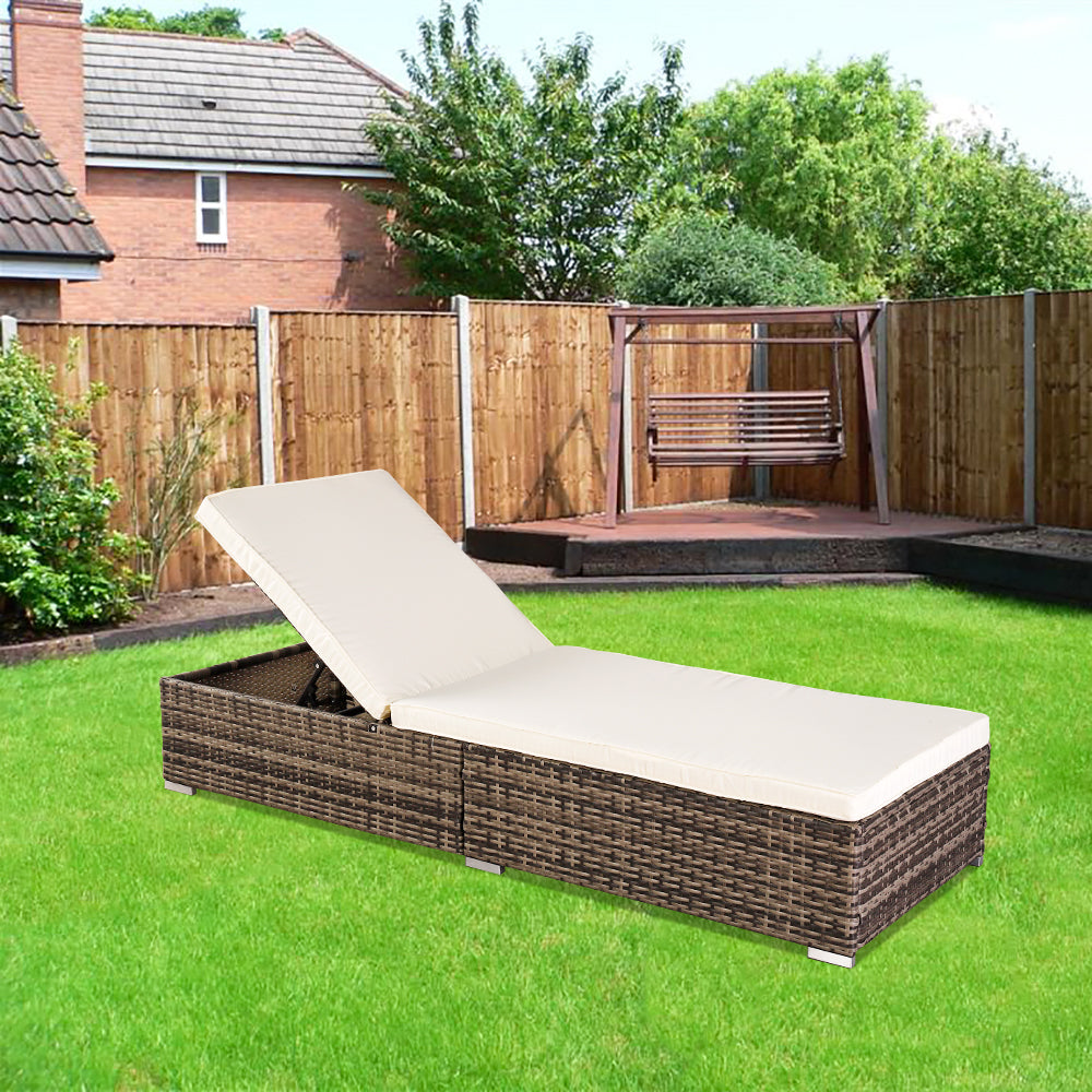 Outdoor Leisure Rattan Furniture Pool Bed / Chaise (Single Sheet)