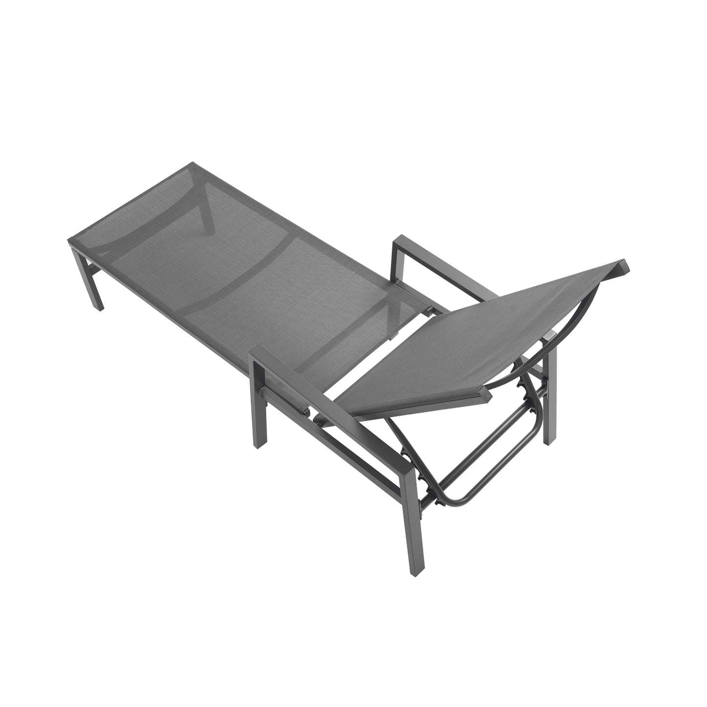 Outdoor 2-Pcs Set Chaise Lounge Chairs