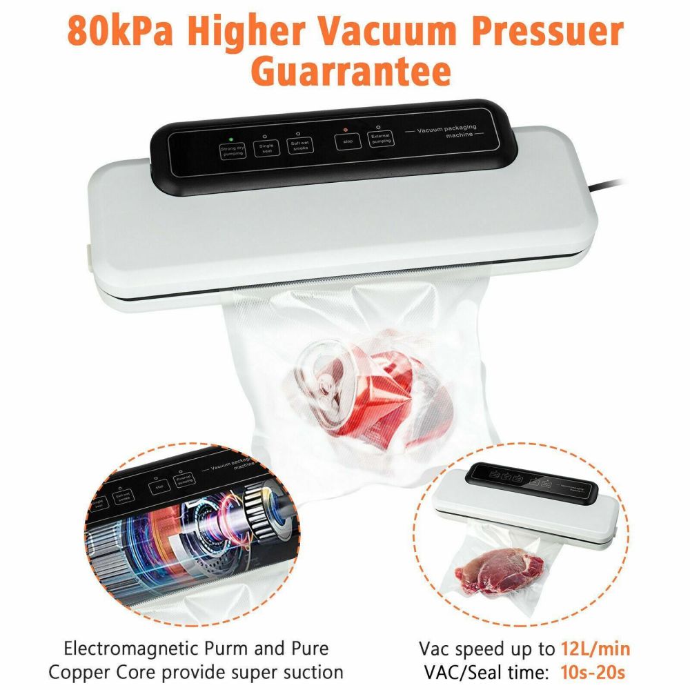 Automatic Food Vacuum Sealing Machine Household Preservation Sealer +Sealing Bag