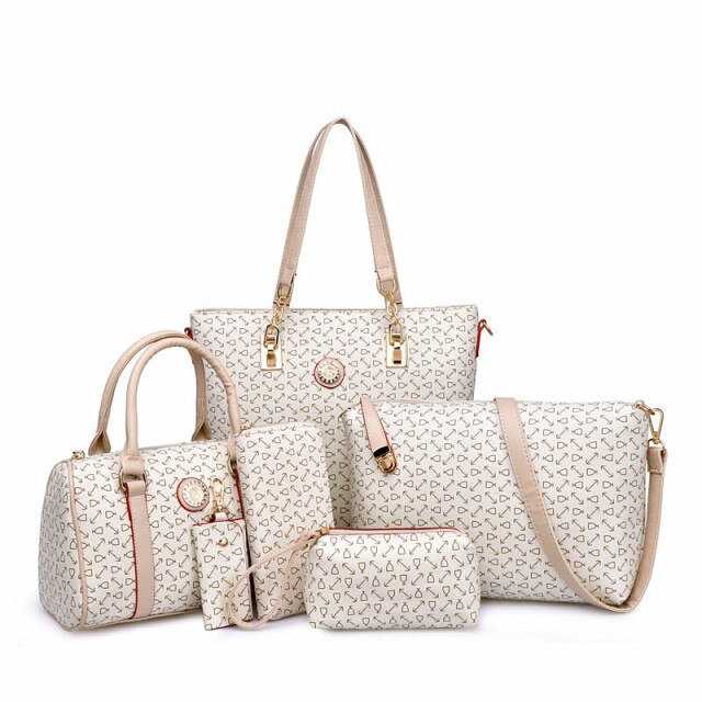 Handbag with Shoulder 6 pcs Bags set