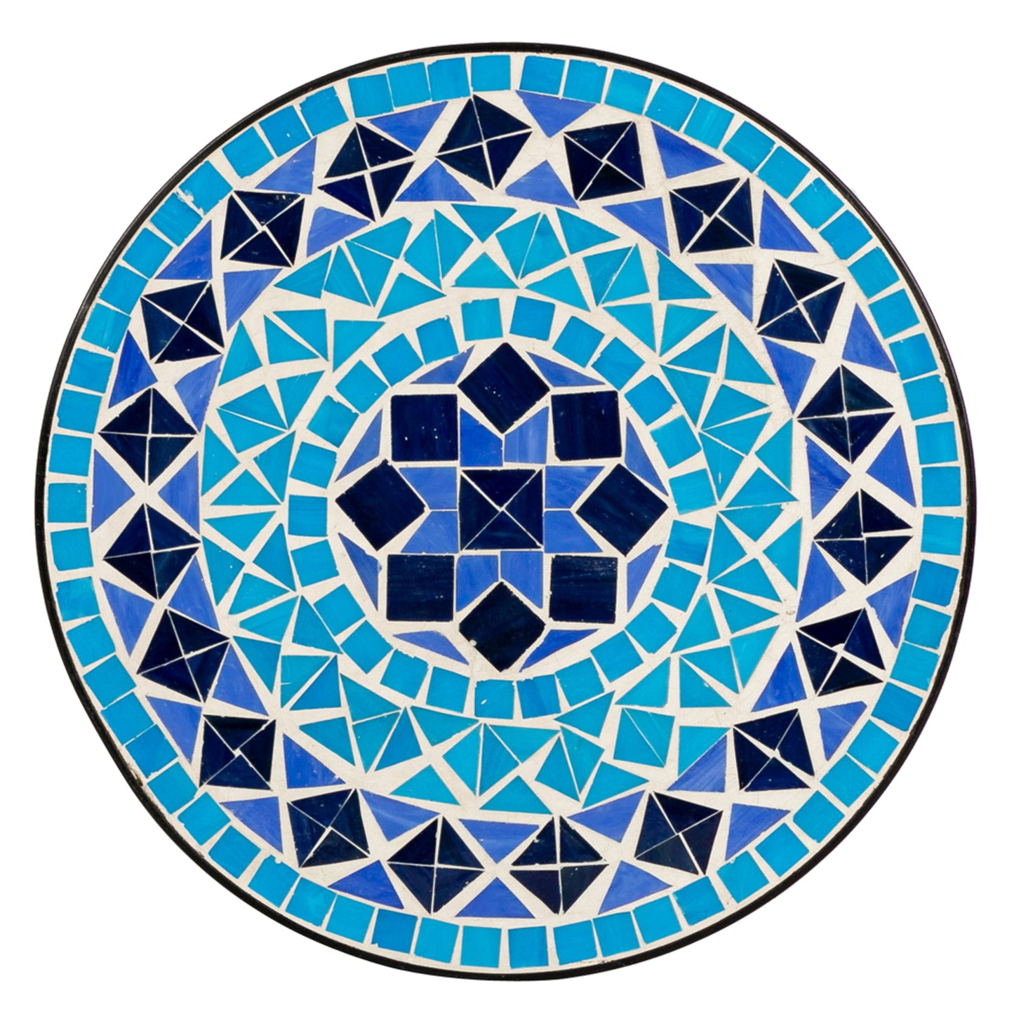 Inlaid With Diamond-Colored Sea Mosaics With Round Terrace Bistro Tables
