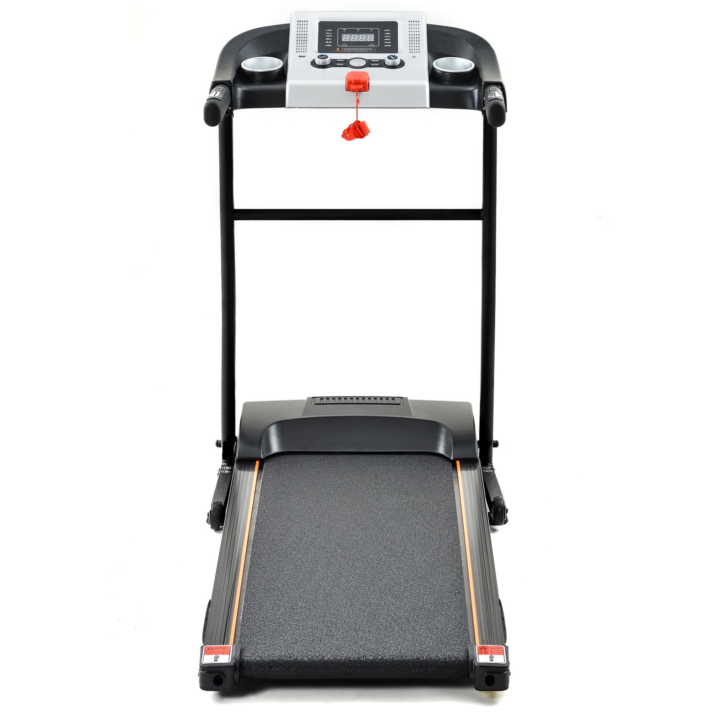 Folding Treadmill with Safety Lock, LCD Monitor, Indoor Activity