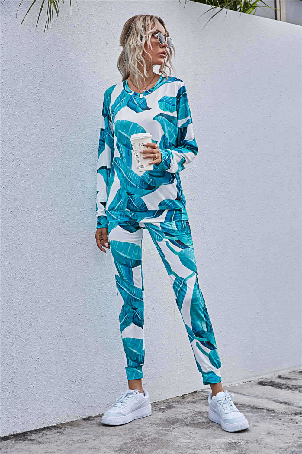 Printed Tow-piece Leisure Suit