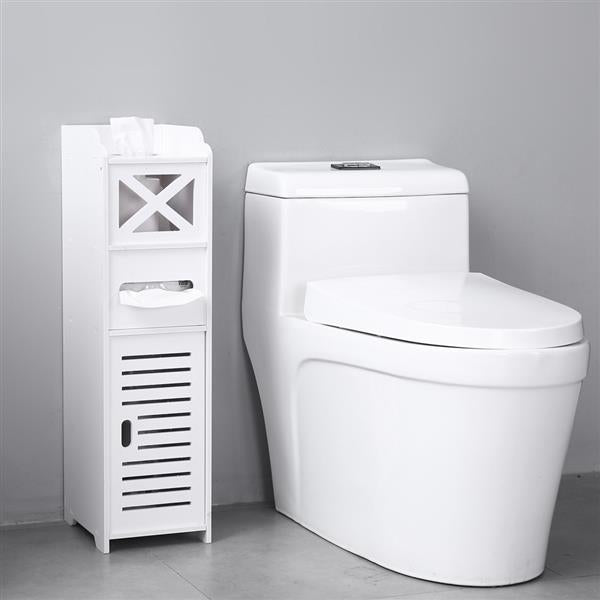 Narrow Cabinet for Pvc Toilet Cross Tissues Two Tissue Storages (20x25x74cm)
