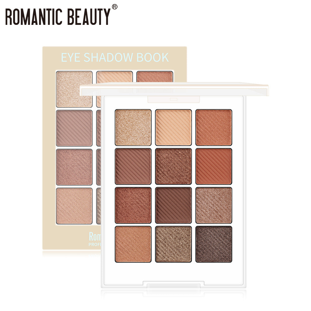 12 Romantic Matte Color Eyeshadow Palette