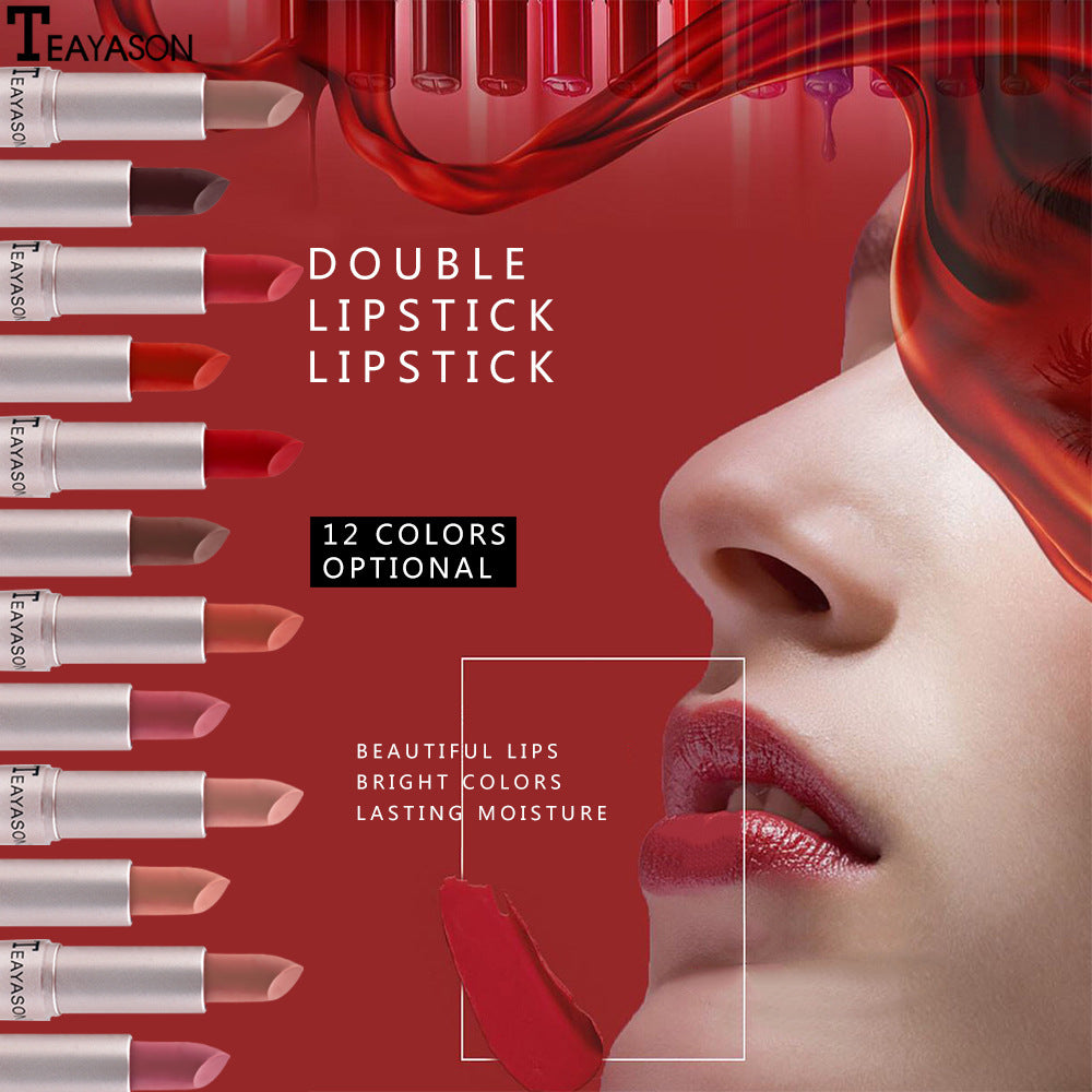 Double-Headed Non-Stick Cup Matte Lipstick