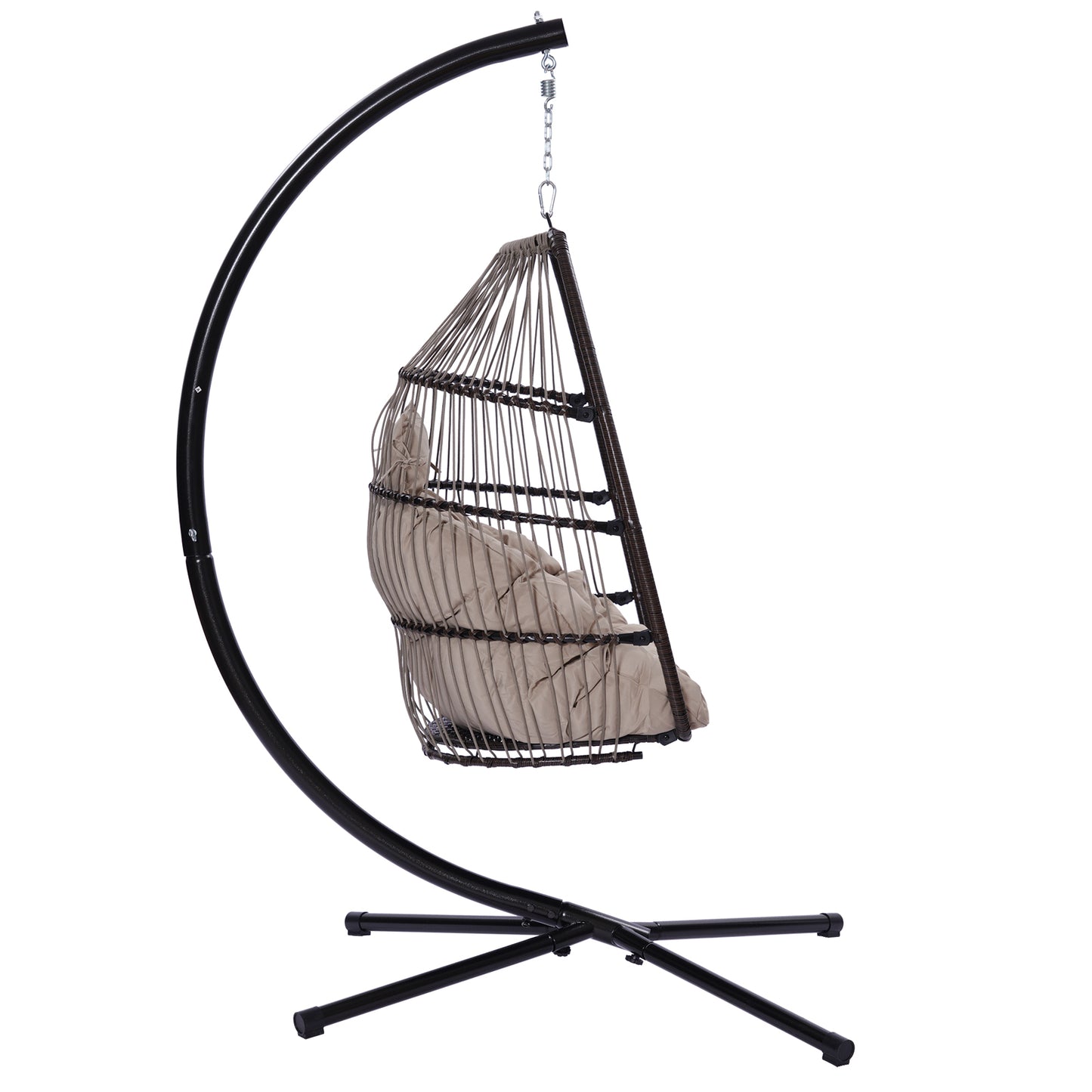 Patio Wicker folding Hanging Chair,Rattan Swing