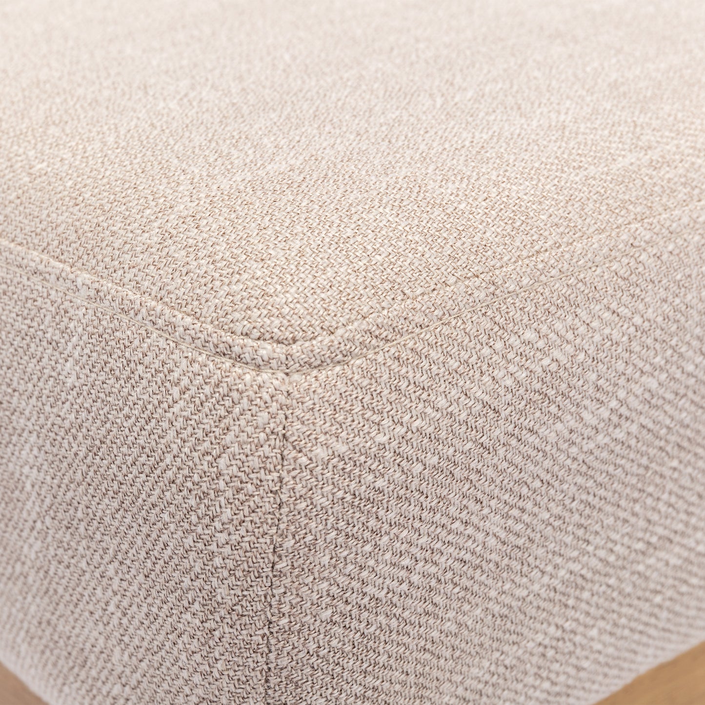 Linen Fabric Soft  Cushion Upholstered Solid Wood Frame