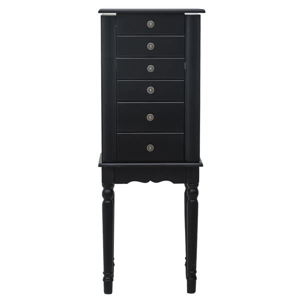 Standing Jewelry Armoire with Mirror