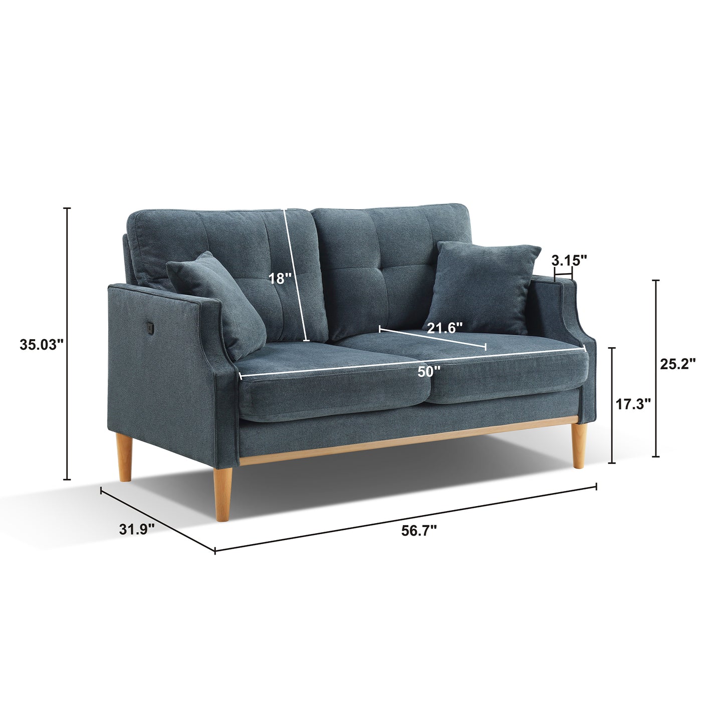 Loveseats 2 Seater Sofa For Primary Living Space