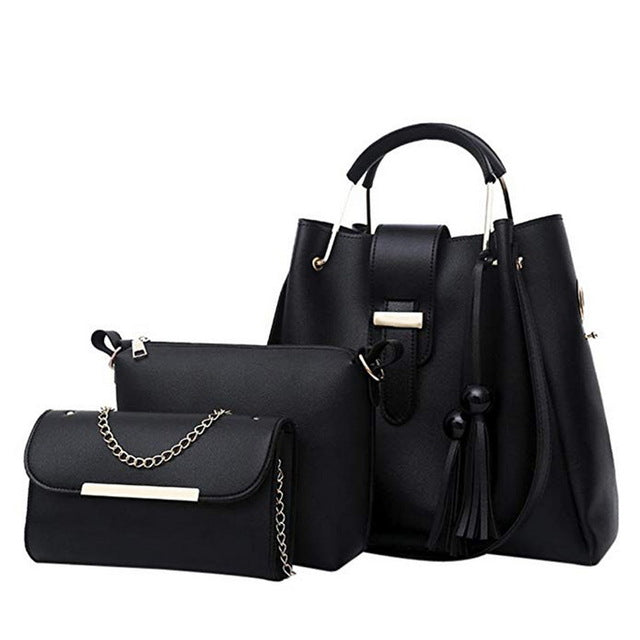 Laamei 3Pcs/Sets Women Handbags