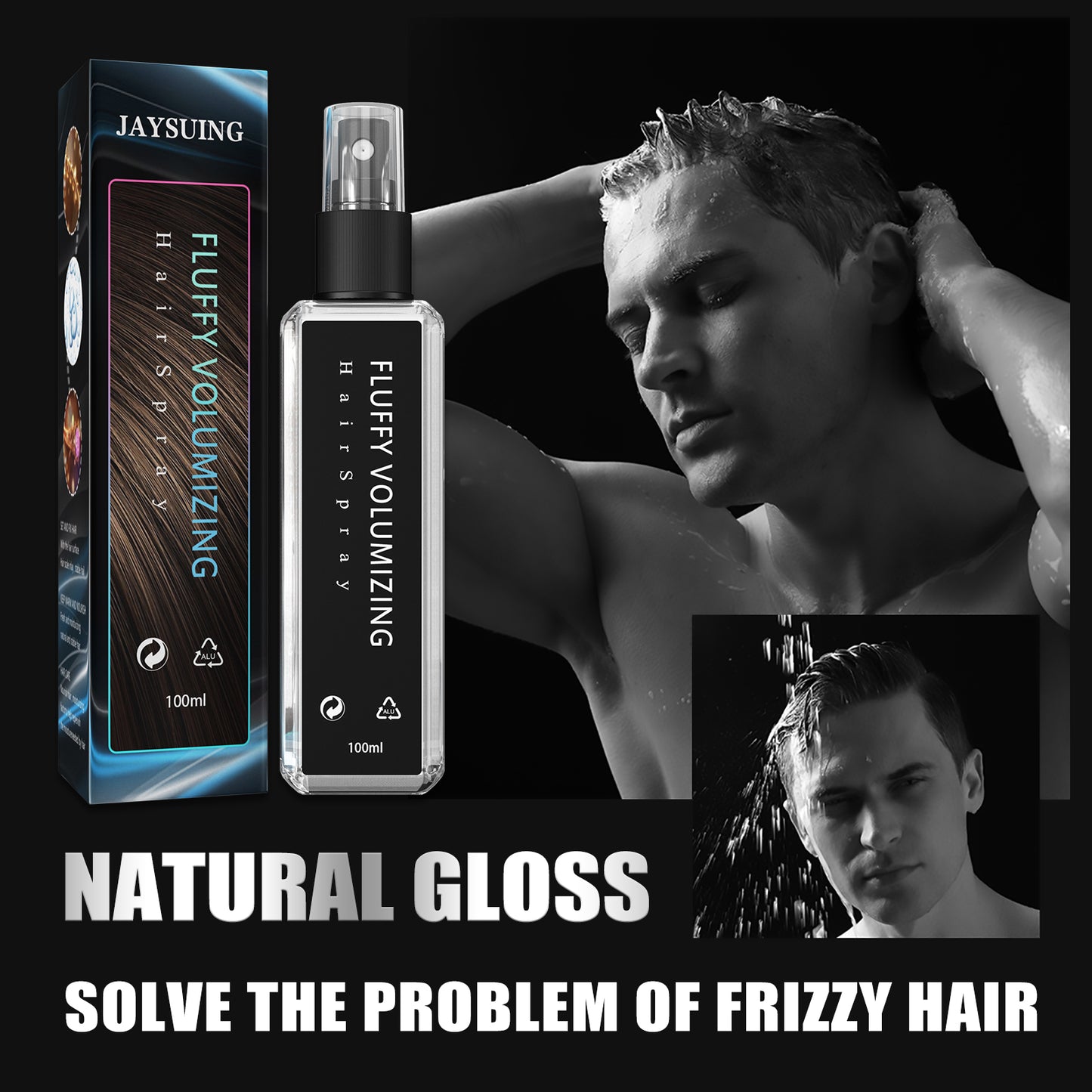 Dry Gel Hairspray Hair Fluffy Gel Water 100ml