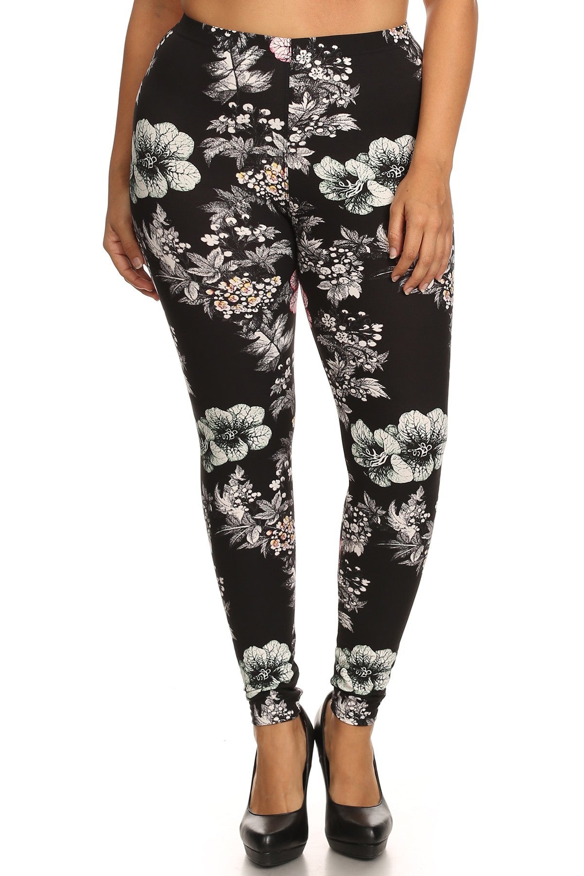 Printed Jersey Knit Legging With Elastic Waistband Detail