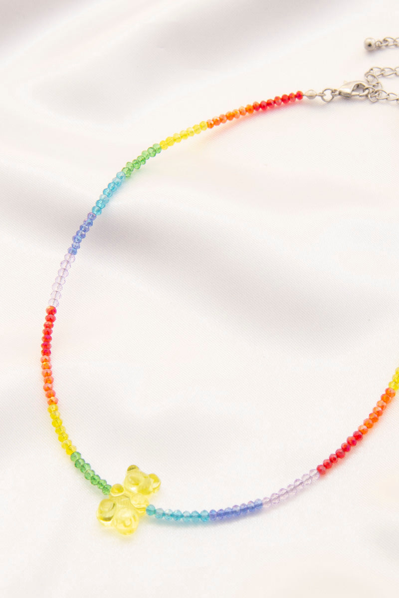 Gummy Bear Charm Beaded Necklace