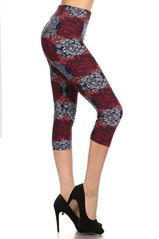 Cropped Capri Leggings In A Fitted Style