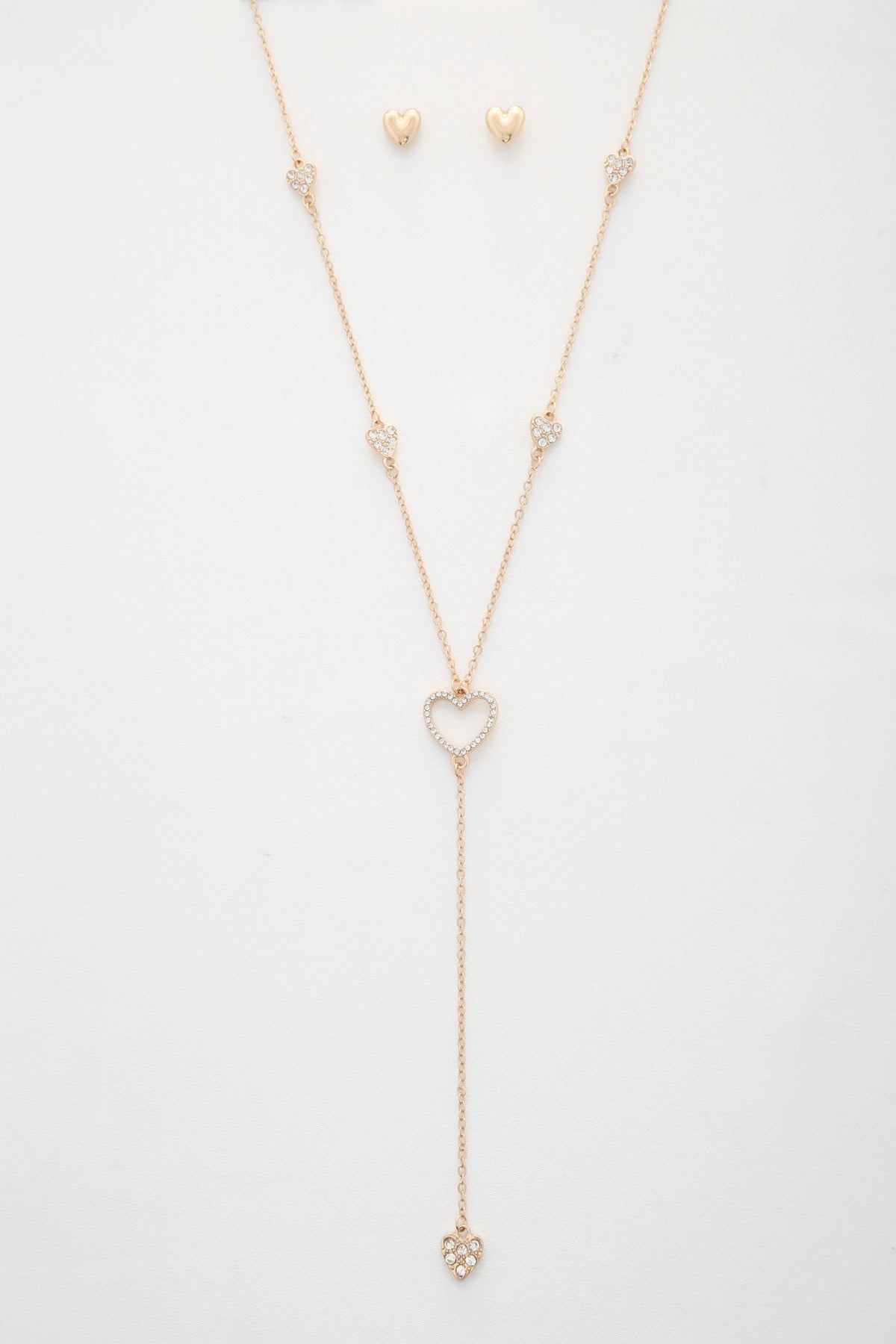 Heart Y Shape Metal Necklace