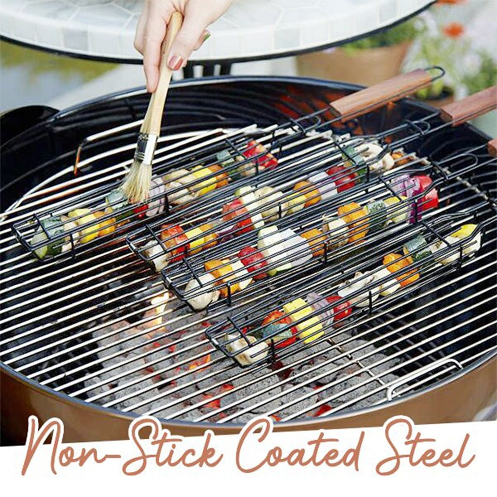 Portable BBQ Grilling Basket Stainless Steel