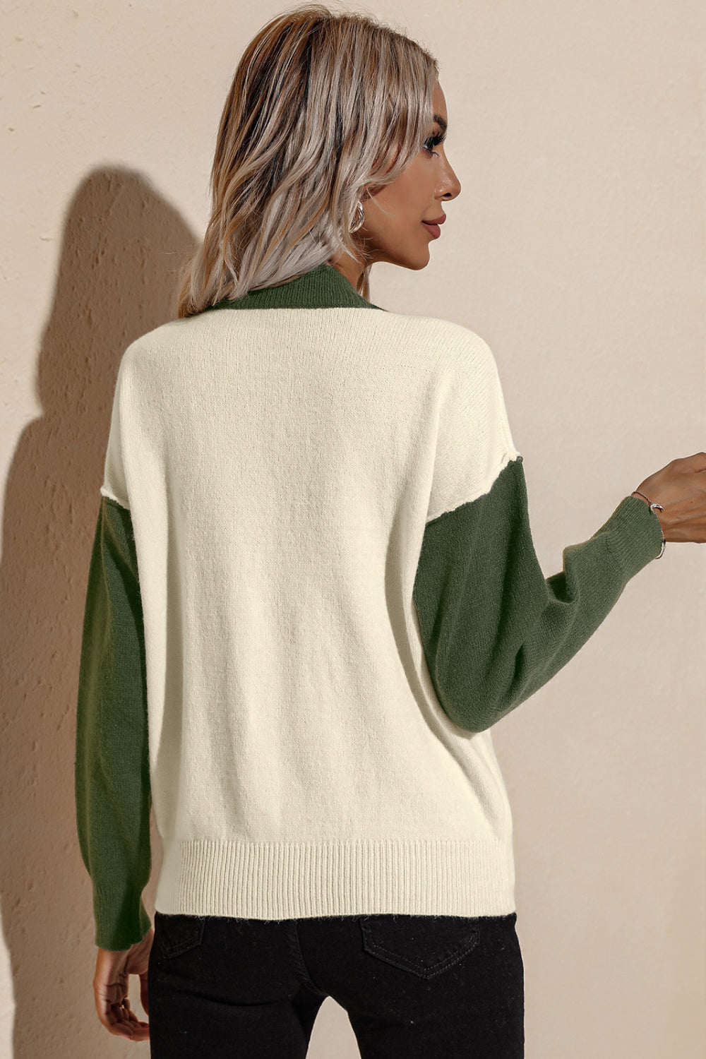 Drop Shoulder Pullover Sweater