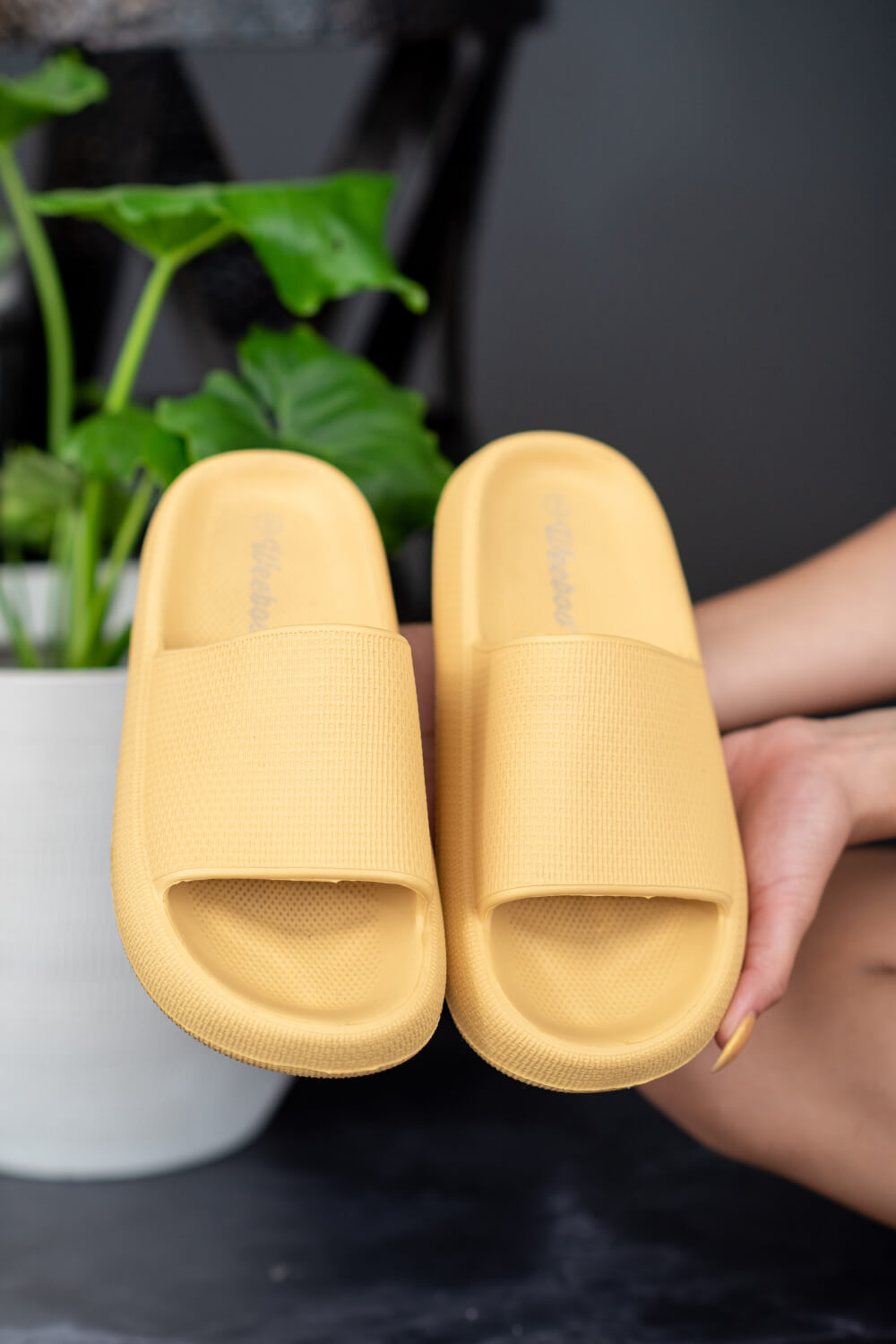 WeeBoo Go All Out Slide-On Sandals in Yellow