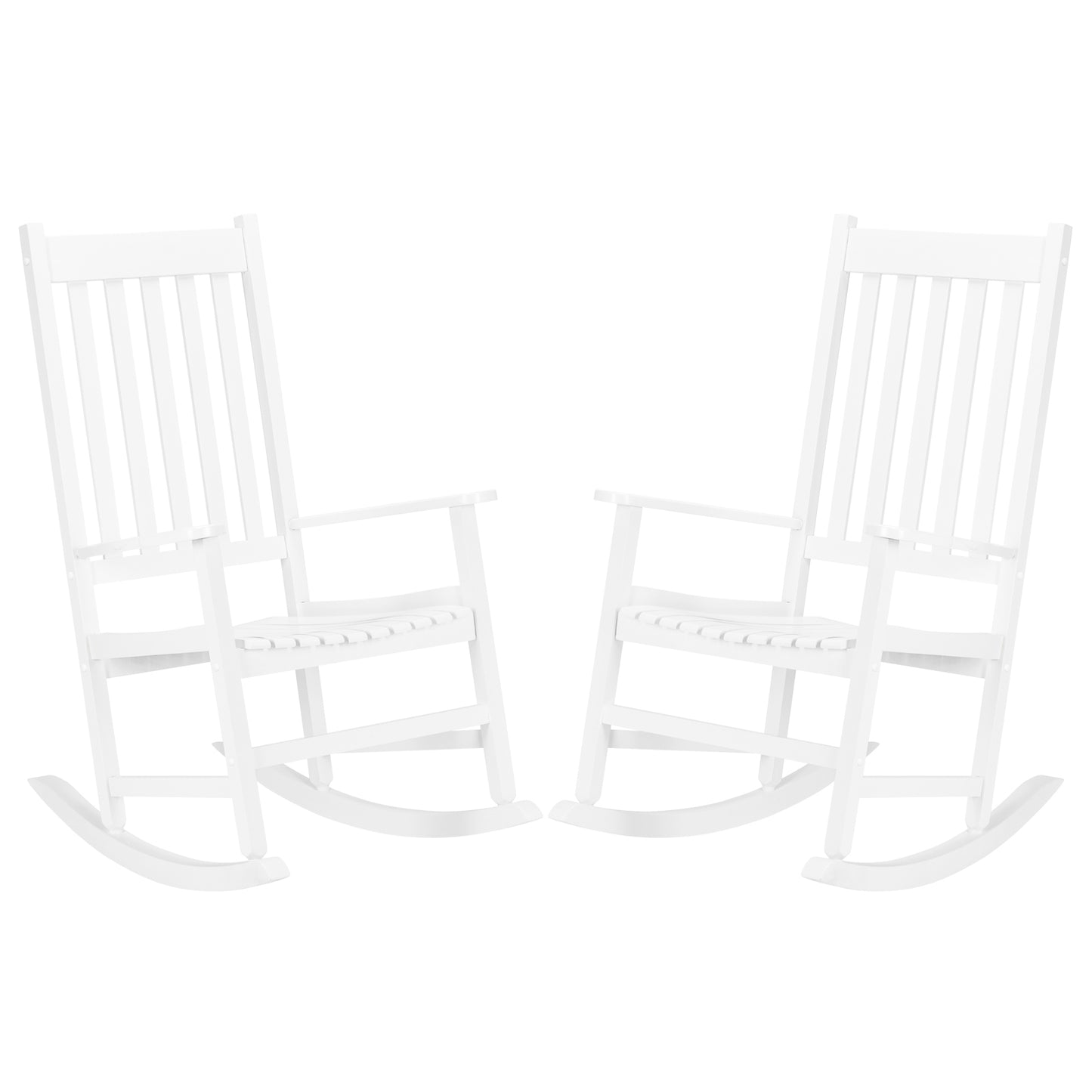 68.5*86*115CM Square Wooden Rocking Chair White