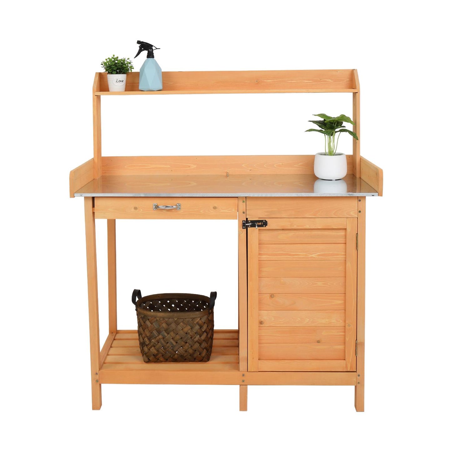Garden Workbench With Drawers And Cabinets