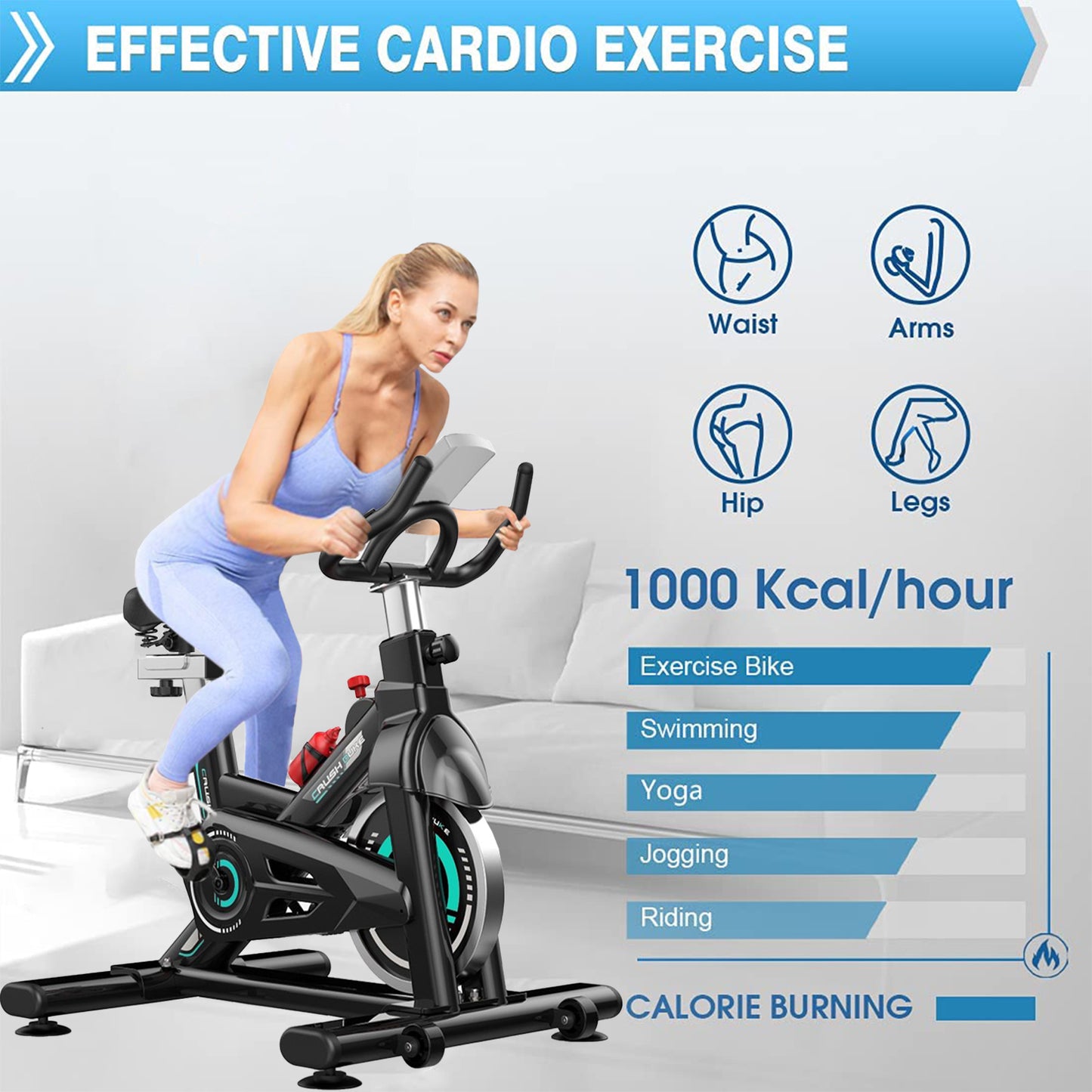 Indoor Stationary Exercise Cycling Training Bike for Home